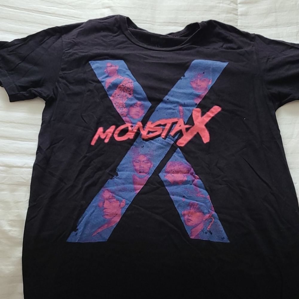 Monsta X Kpop Black Shirt Large